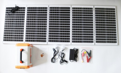 Energy storage power supply with solar panel set
